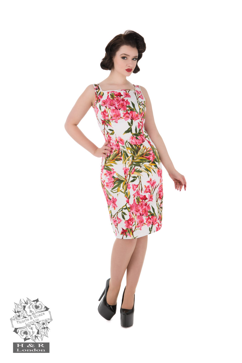 Pink Maureen Floral Wiggle Dress